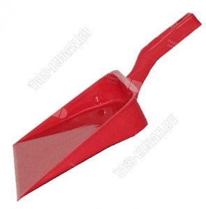 Совок 24х17см,горизонтал.ручка L11см ,красный (95) 