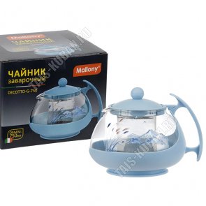 Чайник заварочный (стекло+пластик) 