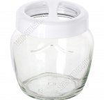 Megan/Белая крышка  Подставка д/зуб.щеток,пасты 0,05л d10см h10,5см, б/уп (20)