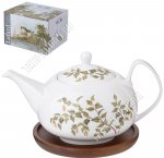 Чайник Берёзки 930мл на деревянной подставке, Lefard