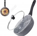 Gray Granite Сковорода d22 h5см с крышкой (6) 