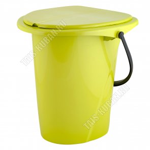 Ведро-туалет 17л нагруз.до 100кг,сиденье/крышка,салатов (38х32 h38см) Пластик Репаблик (7) 