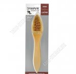 .Щетка д/обуви (дерево) L6см,средн.жестк,c ручк.13см, блистер Damavik (12)