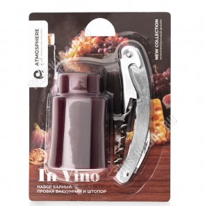 In Vino Нож сомелье (нерж) L13см +Пробка вакуумная (6) 