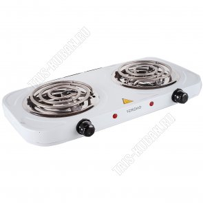 Плита эл. 2конф.ТЭН 1000+1000Вт., d145/145мм, 4реж. t, белый (4) 