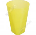 Стакан 0,4л, квадр.дно (d8 h12см) желтый (160)