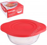 Форма с пластиковой красной крышкой, кругл 0,84л (4)