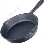 Сковорода литая руч d15см,2слива,толщ.стен/дна 5мм