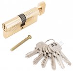 СТАНДАРТ Механизм д/врезн.замков цилиндр (103/50B.132/50B),англ.ключ/верт, в комп-те 5 ключ, алюмин, латунь (10)