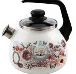 Розы/Roses Чайник белый 3,0л со свистком (4)