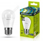 Ergolux-Шар E27 9Вт, нейтрал.(дневн) 4000К, (аналог 70Вт обыч.лампы) (10)